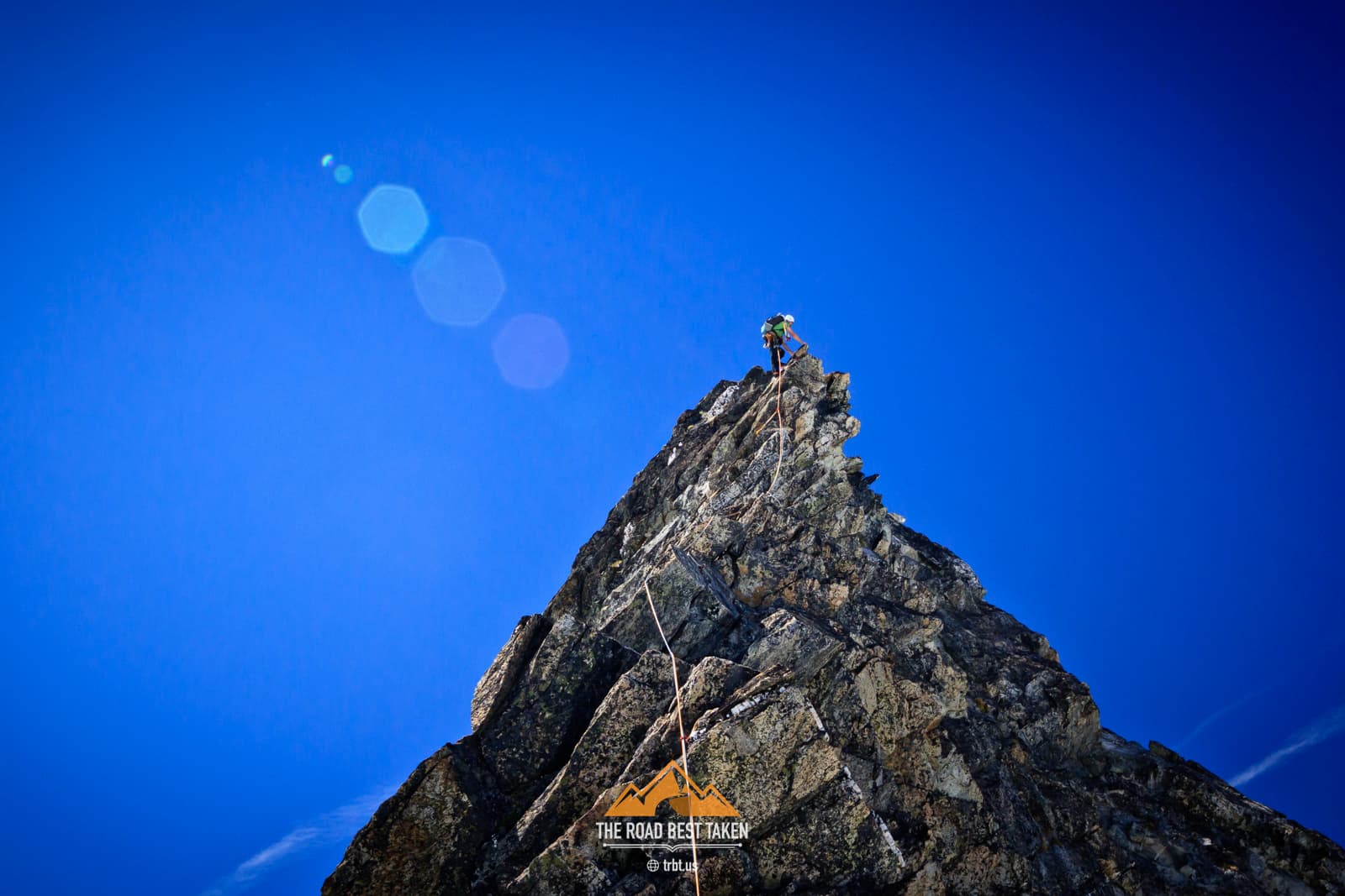 Forbidden Peak, Washington - Josh reaching the summit of Forbidden Peak via the East Ridge