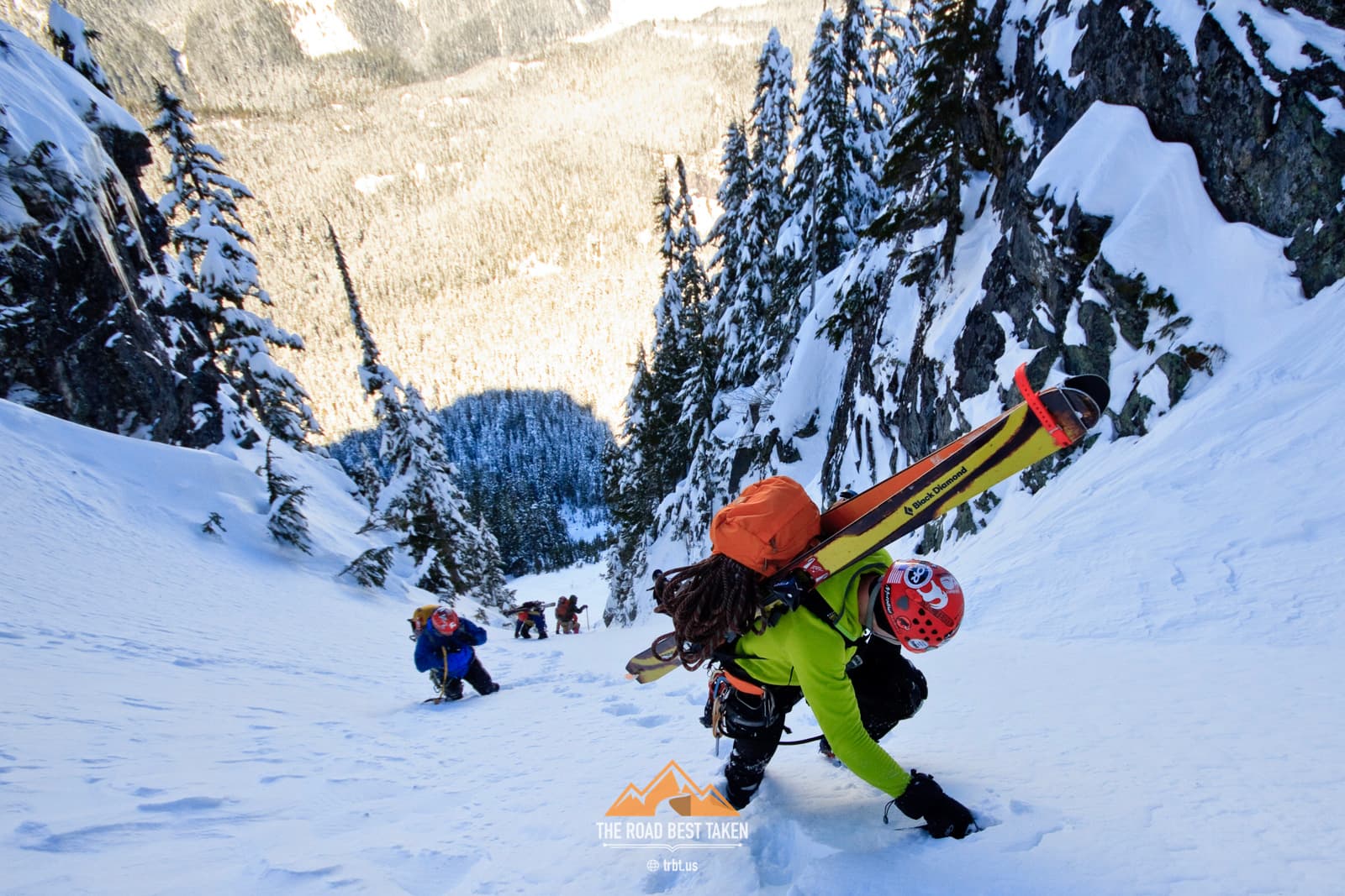 Winter Climbing UpLane Peak, Washington - 