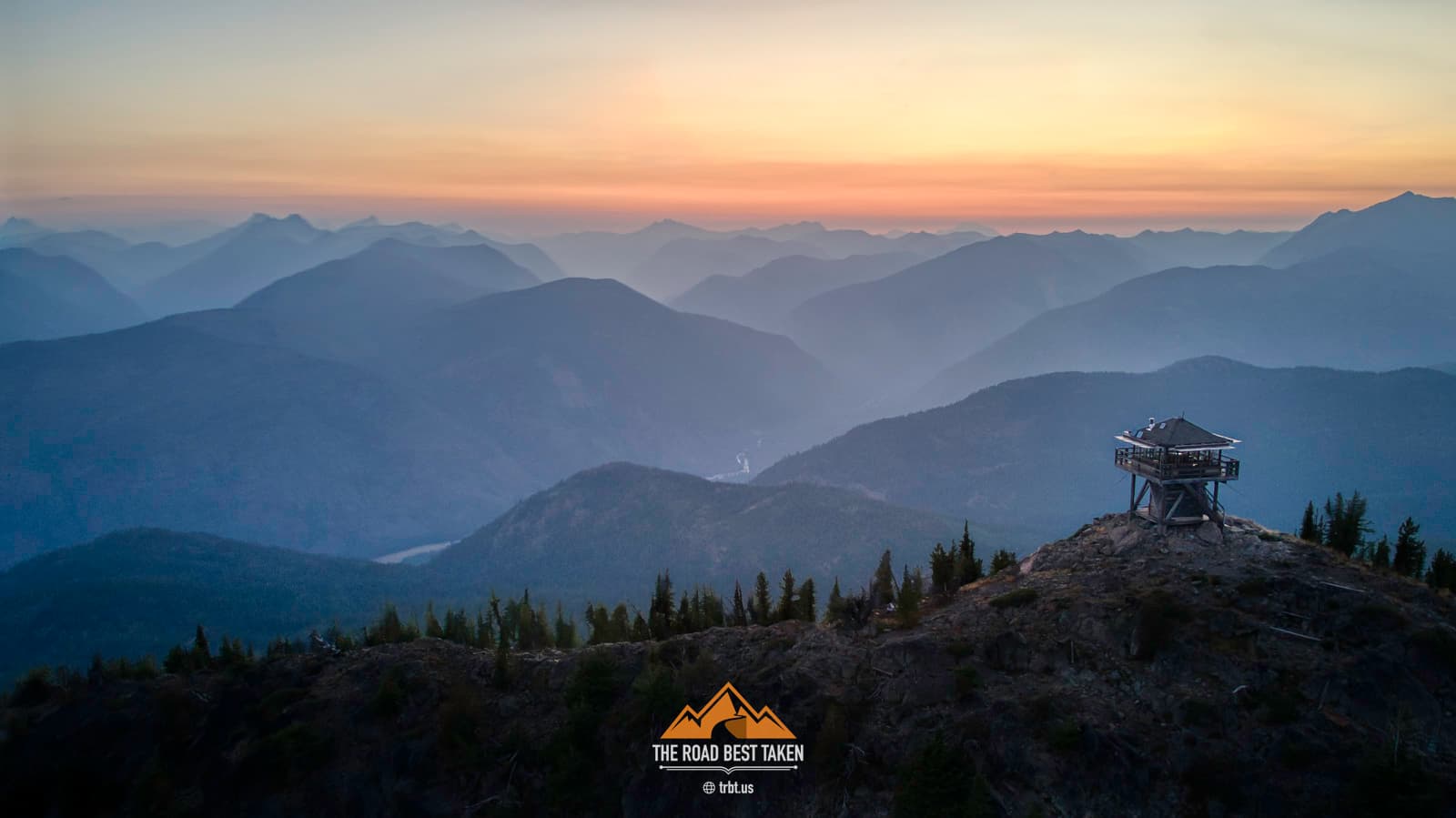 Fire Lookout On Goat Mountain, Washington - A drone photo of the fire lookout on Goat Mountain, Washington.